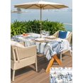 thumbnail image 4 of Outdoor Tablecloth with Umbrella Hole and Zipper, Navy Blue Pumpkins Fall Rectangle Table Cloth 60x84 Inch Waterproof Tablecloth, Thanksgiving Wooden Eucalyptus Leaves Picnic Table Cover for Patio, 4 of 7