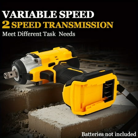 Cordless Impact Wrench for Dewalt 20V MAX Battery, Brushless Motor with LED Light, Compact Ergonomic Metal Build for Automotive & Home Repairs (Tool Only)