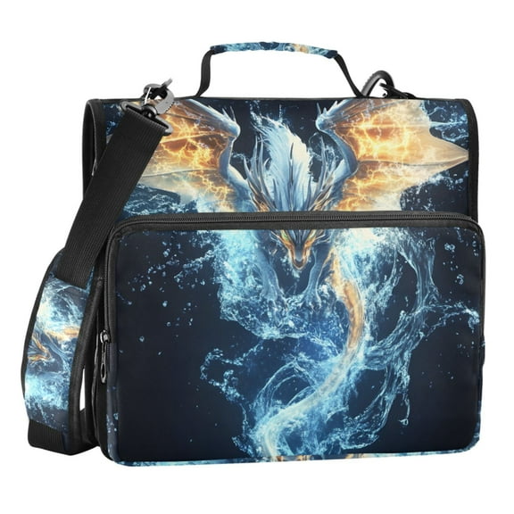 ALAZA Zipper Binder Bag Dragon Cool Style 3 Ring File Folder Binder Organizer Bag