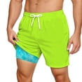 thumbnail image 1 of Men's Casual Shorts for Everyday Use with Double Layer Inner and Multiple Pockets Comfortable Summer Travel Apparel for Outdoor Beach and Leisure, 1 of 5