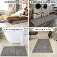 thumbnail image 6 of Kitchen Rugs and Mats Non Skid Washable Set of 2,Boho Moroccan Modern Farmhouse Faded Bohemian Runner Rug with Rubber Backing for Kitchen Decor and Accessories (Dark Grey 17"x47"+17"x30"), 6 of 6
