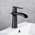 thumbnail image 2 of Robinet de Lavabo à Poignée Unique, Noir, 2 of 5