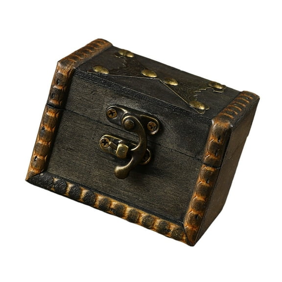 Sinyiin Secure Antique Style Storage Chest Wooden Construction Metal Locking Mechanism For Home Organization
