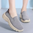 thumbnail image 5 of Women's Platform Slip-On Loafers Fashion Casual Walking Shoe Comfortable Soft Suede Non-Slip Sneakers Heightening Shoes for Women, 5 of 13