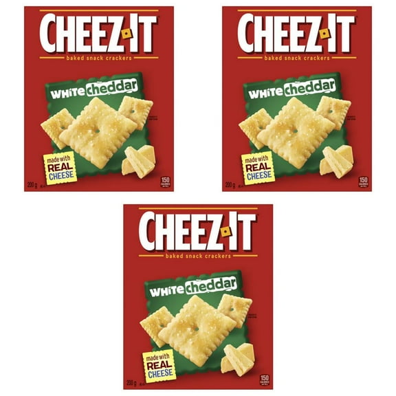 Cheez-It Baked Snack Crackers White Cheddar Flavor, 200g (3 Pack)