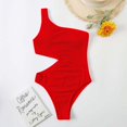 thumbnail image 4 of Inadays Women's One Piece Swimsuit One-Shoulder Swimwear Waist Cutout Swimsuit, 4 of 8