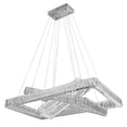 thumbnail image 2 of Crystal Elegance LED Chandelier // 3 Rectangles, 2 of 4
