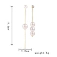 thumbnail image 4 of Xihbxyly Pendientes de Borlas de Perlas, Diseño de Cadena Asimétrica con Detalles de Diamantes de Imitación, Encanto Único con Aleaciones y Perlas, Accesorio de Moda, Regalo Perfecto para Ocasiones E, 4 of 6