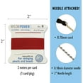 thumbnail image 4 of Griffin Nylon Bead Cord Perlseide – Garnet Color – Size 6 (0.70mm) – 2 meters per card – Stainless Steel Needle Attached – For Knotting Pearls, Gemstones, Crystals and Beads, 4 of 7