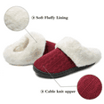 thumbnail image 2 of NeedBo Women's Slipper Memory Foam Fluffy Soft Warm Slip On House Shoes, Anti-Skid Cozy Plush for Indoor Outdoor Size 5-5.5, Wine Red, 2 of 6