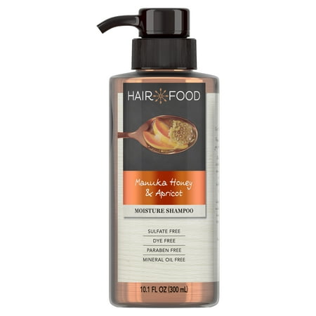 Hair Food Manuka Honey & Apricot Sulfate Free Shampoo, 10.1 fl oz Dye Free (Best Natural Moisturizing Shampoo)