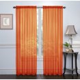 thumbnail image 1 of Crystal 2-Pack Sheer Rod Pocket Window Panel, Spice, 52x84 Inches, 1 of 1