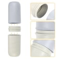 thumbnail image 4 of Portable Toothbrush Cases Traveling Toothbrush Holders Bamboo Fiber Blue Gray White 7.87"x2.48"x2.36", 4 of 7