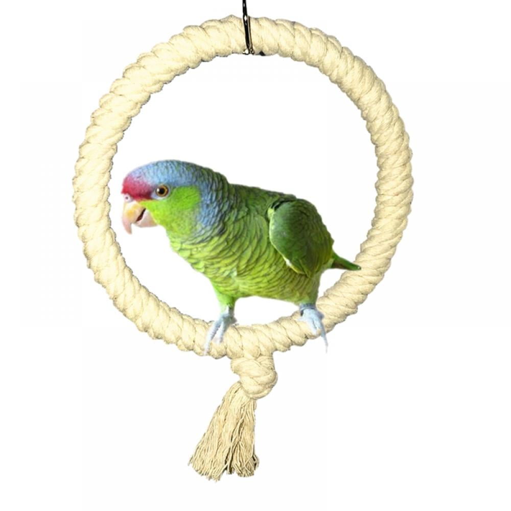 Prettyui Parrot Swings ToysBird Stand Perch Toys Swing Perch Cage