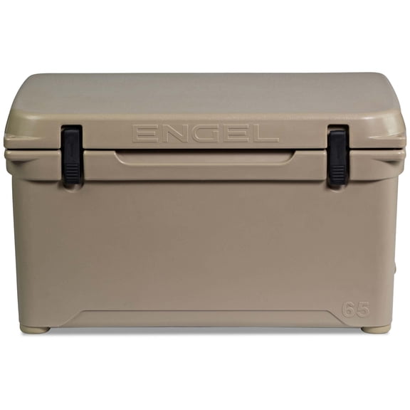 Engel ENG65 58 Qt High Performance Cooler & Ice Chest - 70Cans, Tan