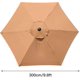 thumbnail image 2 of Parasol Cover Replacement Patio Parasol 3m 6 Ribs Sunshade Round Umbrella Canopy for Outdoor Beach and Market, 2 of 4