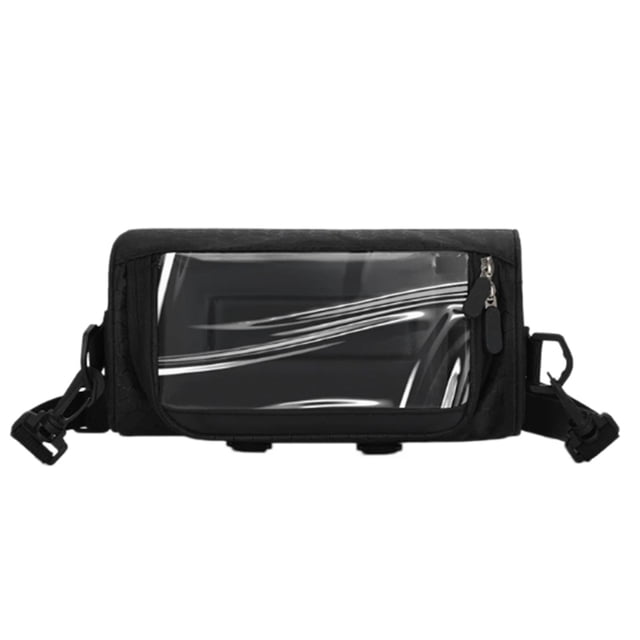 Zhenhongyql Handlebar Bag With Screen Phone Holder 2 In 1 Multifunctional Front Storage Bag Crossbody Bag For Men Cycling For
