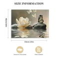 thumbnail image 3 of Nawypu  Zen White Flower Canvas Wall Art Floral and Butterfly on Stone Modern Framed Picture Yoga Spa Spiritual Painting Artwork Print Decor for Bathroom Bedroom Living Room, 3 of 6
