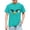 A278 Mint Green, variant on Children Boys Funny Graphic T Shirts Cute Angry Grumpy Face Character Expression Print Short Sleeve Crew Neck Durable Comfy Casual Playwear School Vacation Novelty Pullover Tops