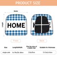 thumbnail image 3 of Home Sunflowers Blue Check Seat Covers for Dining Room Chairs Set Of 6,Stretch Printed Washable Chair Seat Cover with Elastic Ties and Button,Removable Waterproof Couch Cushion Covers, 3 of 6