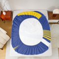 thumbnail image 5 of Erosebridal Los Angeles Bed Sheets Twin,Yellow Stripes Bedding Twin Size,Rugby Helmet Sheet Set Twin,Stylish Living Room Decoration，3pcs, 5 of 8