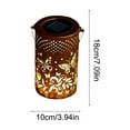 thumbnail image 3 of Solar Lantern Solar Lantern Outdoor Decor Butterfly Metal Hanging Light Waterproof Garden Patio Led Lighting Moonlight Hollow Design 7" Height Outdoor Hanging Light, 3 of 6