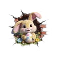 thumbnail image 1 of zhangmingg Easter Cartoon Rabbit Egg Wall Stickers Cute Festive Home Break Through Design, 1 of 6