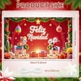 thumbnail image 2 of Colorful Ornaments Christmas Banner Golden Stars Holiday Display Gift Boxes Cactus Decor Navidad Backdrop for Christmas Party Indoor Celebration Xmas Gathering, 2 of 9