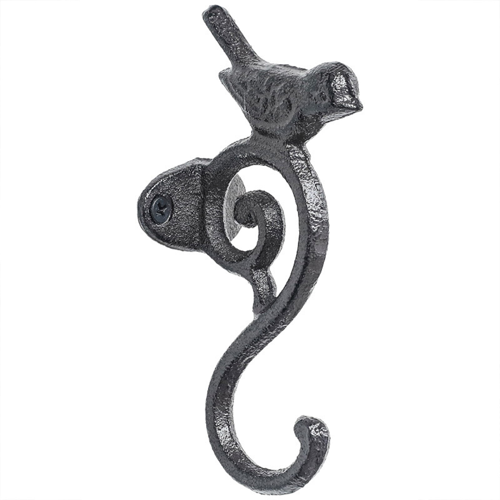 Fmxomd Rustic Cast Iron Hanging Planter Bracket – Versatile Hook for Flower Pots, Bird Feeders, Wind Chimes, and Lanterns – Perfect for Indoor and Outdoor Use on Walls, Fences, Patios, and Gardens