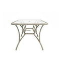 COSCO Outdoor Living Paloma Steel Patio Dining Table, Sand Steel Frame