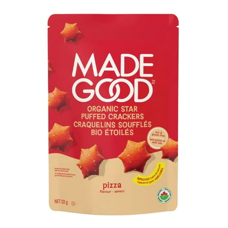 Made Good Organic Star Puffed Crackers Pizza Flavor - 121g/4.2 oz