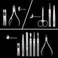 thumbnail image 4 of Professional 11-in-1 Stainless Steel Manicure Set, Nail Clippers Kit for Home & Travel [FG05], 4 of 5