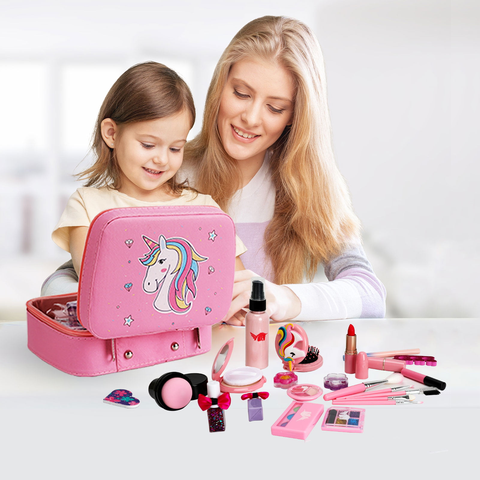 EMEJIRUSHI Kid Makeup Set for Girls - Toys for Girls, Non-Toxic & Washable  Princess Dress Up Set for Kids Ages 3-13, Ideal for Christmas & Birthday