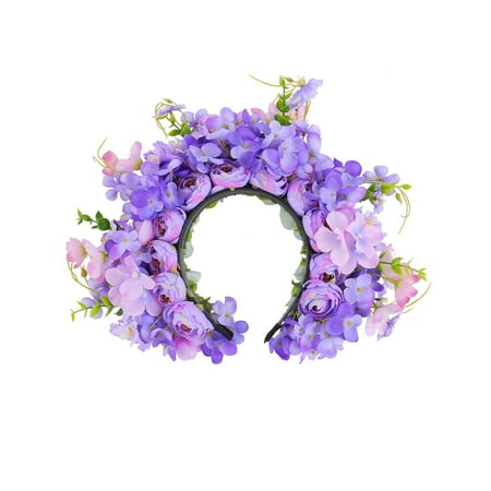 

Flower Hair Accessories Silk Flower Headband Beautiful Flower Headdress Exquisite Flower Hairpin Accessories Suitable For Wedding Festival Headband Flower