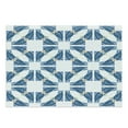 thumbnail image 1 of Blue and White Cutting Board, Portuguese Pavement Design Azulejo Mosaic with Diagonal Square and Shapes, Decorative Tempered Glass Cutting and Serving Board, Large Size, Blue White, by Ambesonne, 1 of 1