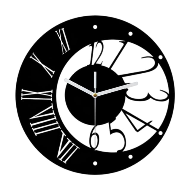 Reloj de pared nórdico para colgar en la pared, decoración del hogar, estilo nórdico creativo, decorativo, sin , para oficina, cocina, baño y negro