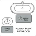 thumbnail image 2 of Tapis de bain en polyester gris clair uni 3K Hometrends, 2 of 8