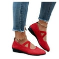 thumbnail image 4 of Wowcloth Women's Cross Strap Casual Shoes – Solid Color Slip-On with Thick Sole, Breathable Suede, and Elastic Comfort for Summer Everyday Wear, 4 of 4