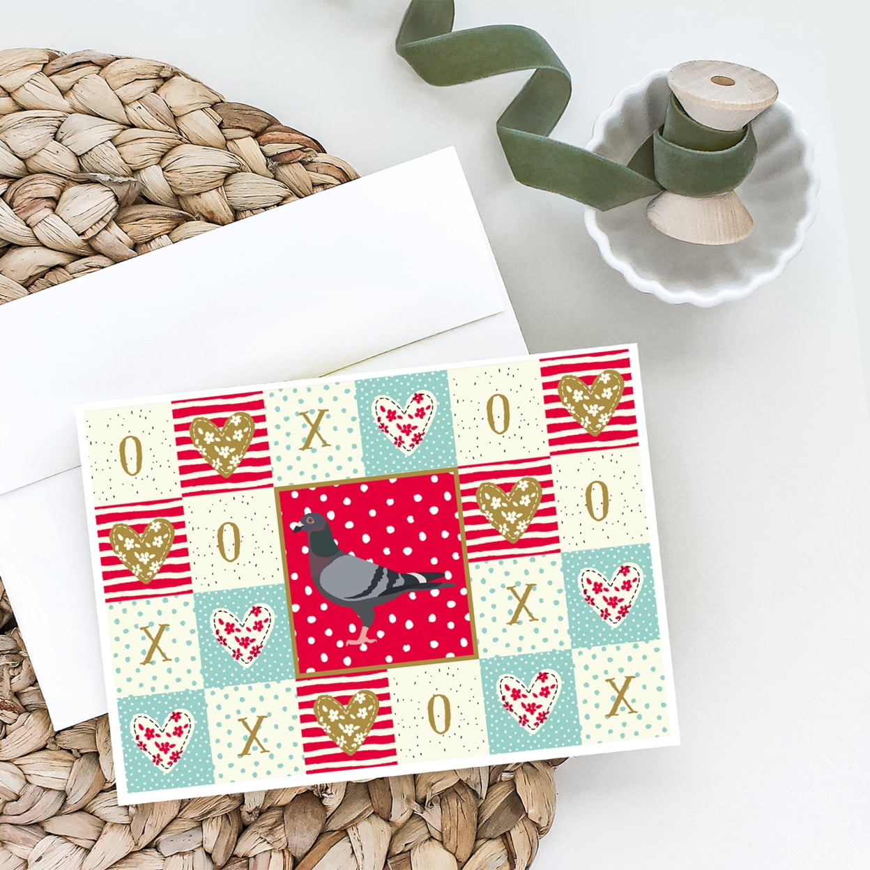 Racing Pigeon Love Greeting Cards and Envelopes Pack of 8