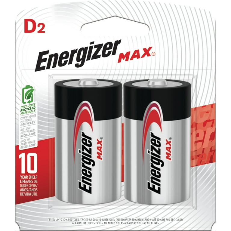 CopperTop Alkaline D Batteries, 2/Pack