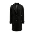 thumbnail image 6 of Roncen Women's Plaid Wool Blend Coat - Longline Notched Collar Winter Jacket with Button Front, 6 of 7