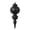 Black, variant on Vickerman 10" Matte Teal Finial Ornament, 2 per bag.