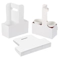 thumbnail image 1 of Uxcell 2 Portavasos con Asa de Cartón Kraft para Llevar Soporte de Taza Desechable Portátil en Blanco, 1 of 1