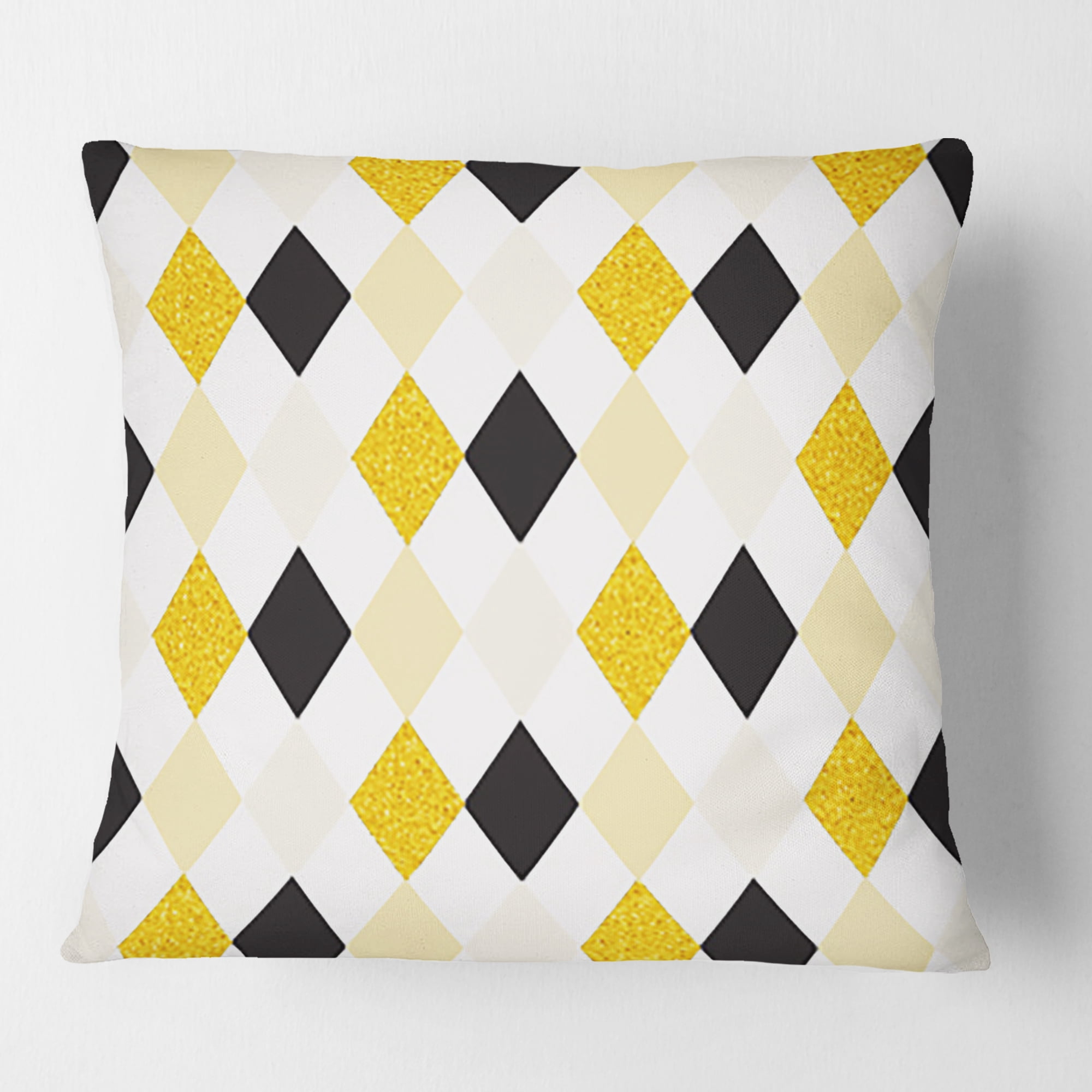 Designart Gold Chic Design II' Mid-Century Modern Throw Pillow - 16x16