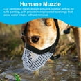 thumbnail image 4 of Unique Bargains Dog Muzzle Muzzle for Small Dog Breathable Soft Muzzle Reflective Adjustable Basket Muzzle with Air Mesh X-Small Blue, 4 of 7