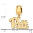 thumbnail image 2 of 14k Yellow Gold Plated Sterling Silver Univ. of Pittsburgh Sm 'Pitt' Dangle Charm, 2 of 3