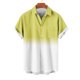 thumbnail image 3 of Mens Casual Manga Corta Botón Abajo Camisas Turndown Cuello Blusa de Impresión, Poliéster Ligero Top de la Moda para el Verano Al Aire Libre Y el Uso Diario, 3 of 6