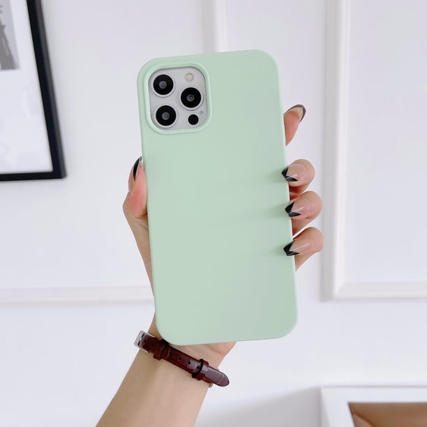 Funda de silicona líquida sólida Original de lujo para iPhone 13 12 11 Pro Max para iPhone 14 11 Xr Xs MAX funda trasera suave Tpu Fundas Tan Jianjun unisex