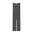 thumbnail image 5 of Cotton Linen Two Piece Sets for Women 2025 Wide Leg Two Piece Pants Set Casual Tank Tops Two Piece Outfits Summer Lounge Set, Limited Time Offer, 5 of 6