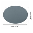 thumbnail image 2 of Unique Bargains 2 Pcs Bow Oval Faux Leather Placemat Light Blue, 2 of 5